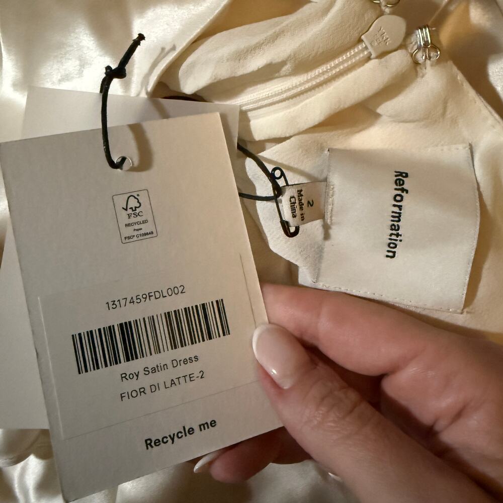 Reformation Roy Satin Dress - Picture 7 of 7